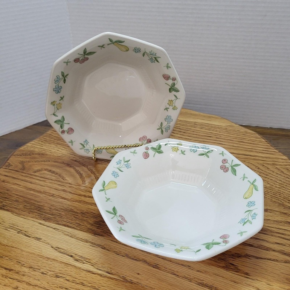 VTG 1776 Independence Ironstone Old Orchard Bowl Set Of 2 Interface Japan